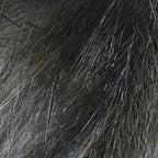 Close-up of dark Hareline 1/8" Crosscut Rabbit Strips