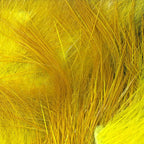 Close-up of bright yellow Hareline 1/8" Crosscut Rabbit Strips