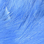 Close-up of blue Hareline 1/8" Crosscut Rabbit Strips