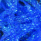 Close-up of blue Hareline Flat Diamond Braid