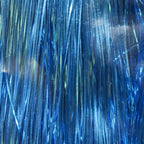 Close-up of blue tinsel strands
