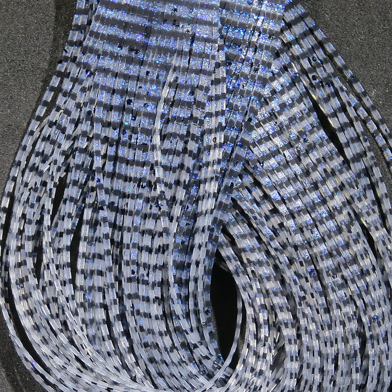 Hareline Grizzly Flutter Black Barred Legs