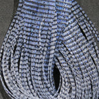 Hareline Grizzly Flutter Black Barred Legs