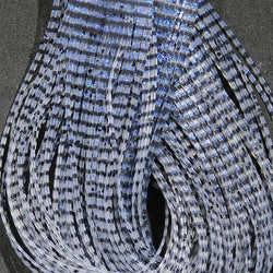 Hareline Grizzly Flutter Black Barred Legs