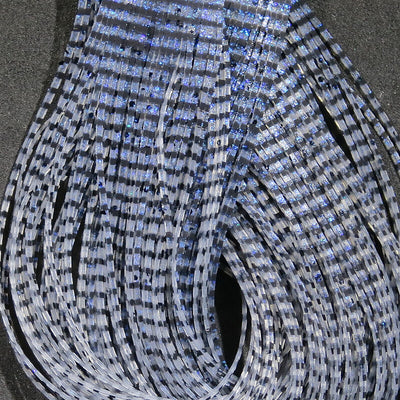 Hareline Grizzly Flutter Black Barred Legs