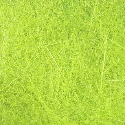 Close-up of bright green Hareline Rabbit Dubbin