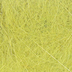 Close-up of yellowish-green Hareline Rabbit Dubbin