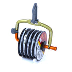 An image of the Fishpond Headgate Tippet Holder, which is designed to dispense fishing line, featuring a spool with line, a cutting blade, and a spring-loaded mechanism.