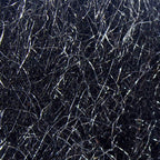 Close-up of black Hareline Hare's Ear Plus Dub with visible fibers