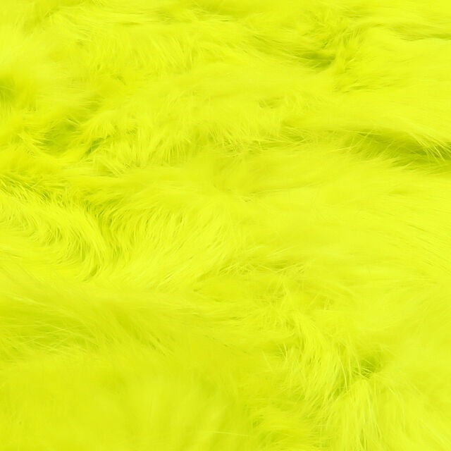 Neon yellow Hareline Zonker Cut Hide