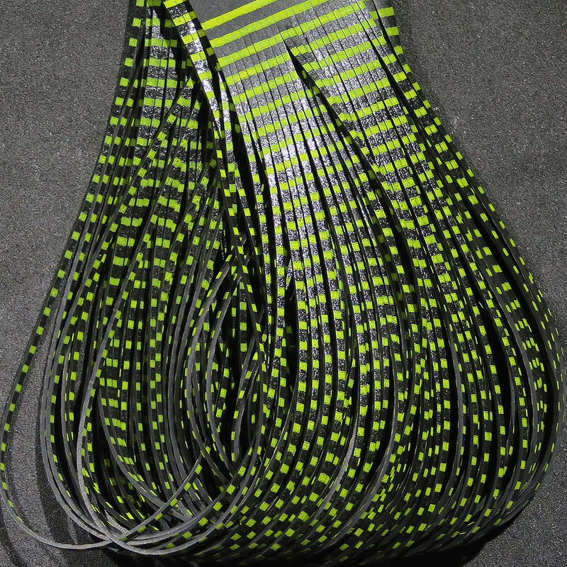 Hareline Grizzly Flutter Black Barred Legs