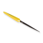 Yellow and black Loon Ergo D-Loop Tweezer on a white background
