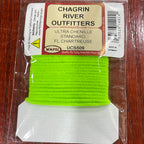 Packaged Wapsi Ultra Chenille Standard fly tying material in fluorescent chartreuse color, labeled with brand and product information.