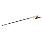 Long black Simms Pro Wading Staff with cork handle on a white background