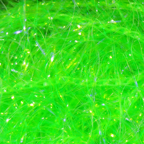 Close-up of green Hareline Large Sized UV Polar Chenille