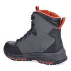 Gray and orange Simms MEN's Freestone Wading Boot - Rubber Soles on a white background