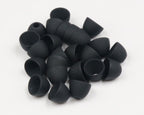 Black Hareline Brass Cone Heads on a white surface