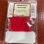 Packaged Wapsi Ultra Chenille Standard fly tying material in red color, labeled with brand and product information.
