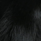 Close-up of black Hareline Zonker Cut Hide
