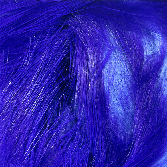 Close-up of blue Hareline Two Toned Rabbit Strips