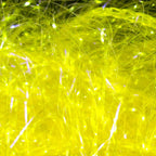 Close-up of yellow Hareline Large Sized UV Polar Chenille