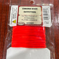 Packaged Wapsi Ultra Chenille Standard fly tying material in fluorescent orange color, labeled with brand and product information.