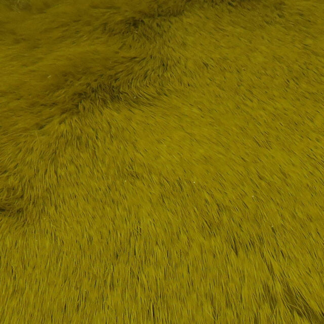 Close-up of a olive Hareline Zonker Cut Hide