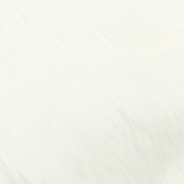 Solid white Hareline Zonker Cut Hide