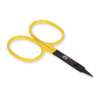 Small pair of Loon Ergo Precision Tip Scissors with yellow handles on a white background