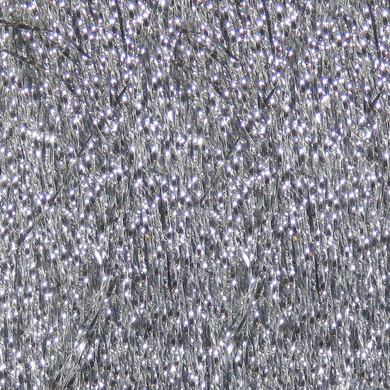 Close-up of silver Hareline Krystal Flash