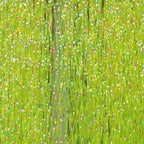 Close-up of green Hareline Krystal Flash