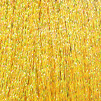 Close-up of gold Hareline Krystal Flash