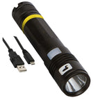 Black resin UV light with USB cable on a white background