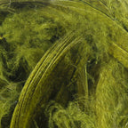 Close-up of green Hareline Mallard Flank
