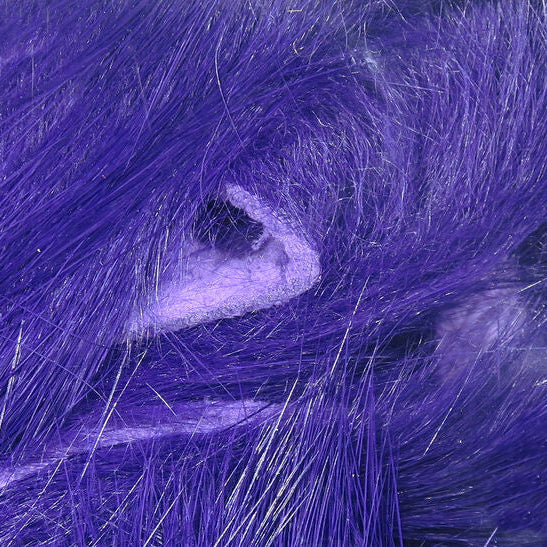 Close-up of a blue Hareline 1/4" Magnum Rabbit Strips
