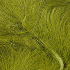 Close-up of green Hareline 1/4" Magnum Rabbit Strips