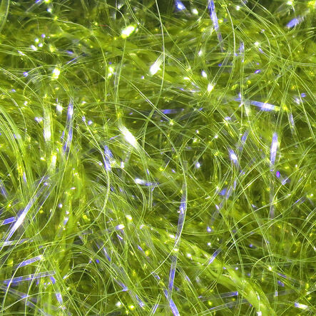 Close-up of green Hareline Large Sized UV Polar Chenille