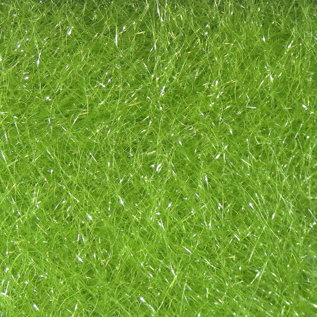 Close-up of green polar dub fiber with white specks