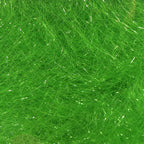 Close-up of green textured polar dub fibers 