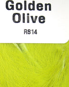 Golden Olive color Hareline Rabbit Strips 1/8" 