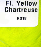 Fl. Yellow Chartreuse color Hareline Rabbit Strips 1/8" 