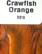 Crawfish Orange color Hareline Rabbit Strips 1/8" 