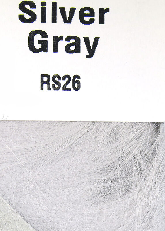 Silver Gray color Hareline Rabbit Strips 1/8" 