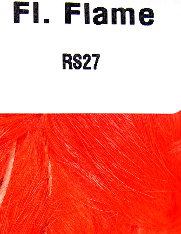 Fl. Flame color Hareline Rabbit Strips 1/8" 