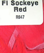 Fl. Sockeye Red color Hareline Rabbit Strips 1/8" 