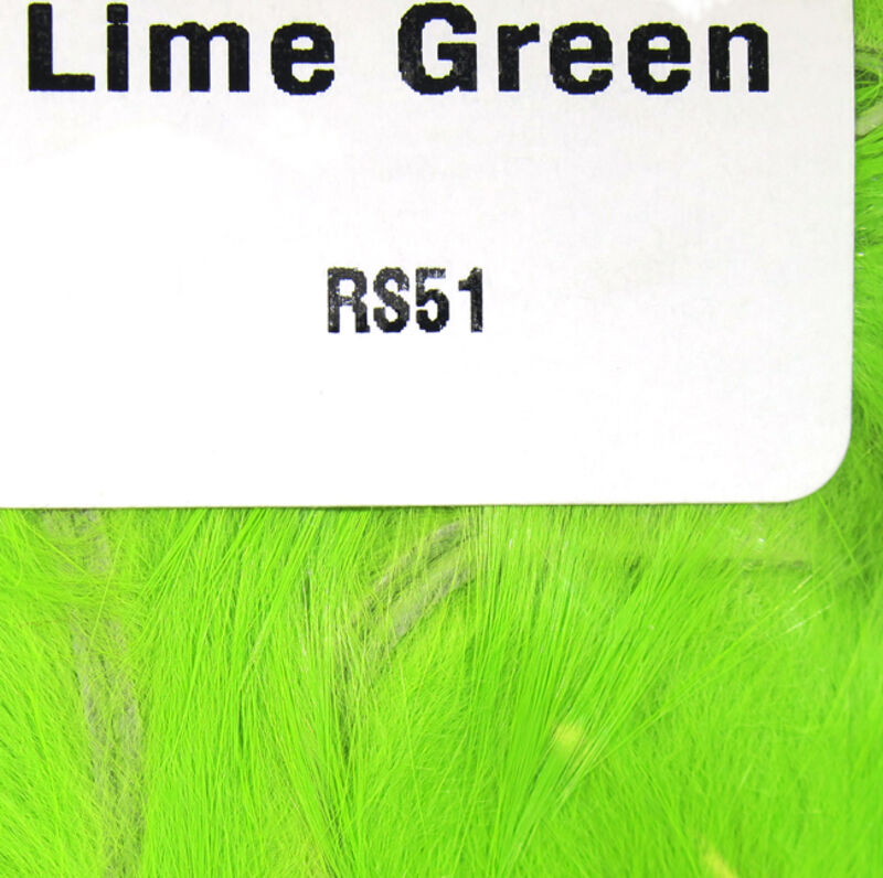 Lime Green color Hareline Rabbit Strips 1/8" 