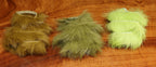 Fl. Yellow Chartreuse color Hareline Rabbit Strips 1/8" 
