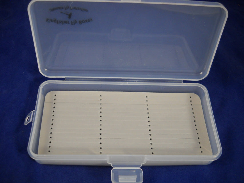 CRO Clear Poly Fly Box with Slot Foam Gray Liner