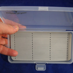 CRO Clear Poly Fly Box with Slot Foam Gray Liner