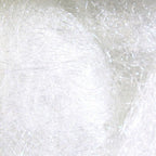 Close-up of white Hareline Senyo's Laser Hair Dubbing